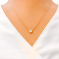 Dainty Rose Gold Diamond 14k Gold Necklace