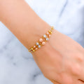 Blush Disco Ball 22k Gold Bracelet