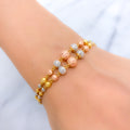 Blush Disco Ball 22k Gold Bracelet