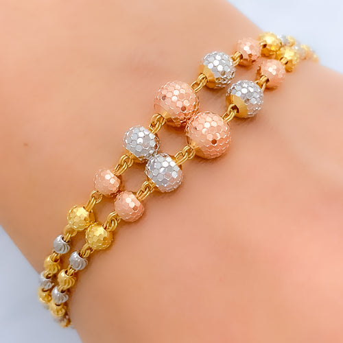 Blush Disco Ball 22k Gold Bracelet