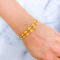 Elegant Textured 22k Gold Orb Bracelet