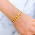 Dazzling Two-String 22k Gold Bracelet