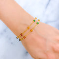 Vibrant Beadwork 22k Gold Bracelet