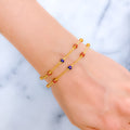 Vibrant Beadwork 22k Gold Bracelet