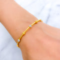 Dainty Alternating Orb Bangle Bracelet