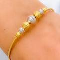 Sparkling Sequin 22k Gold Bangle Bracelet