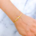 Chic Textured 22k Gold Bangle Bracelet