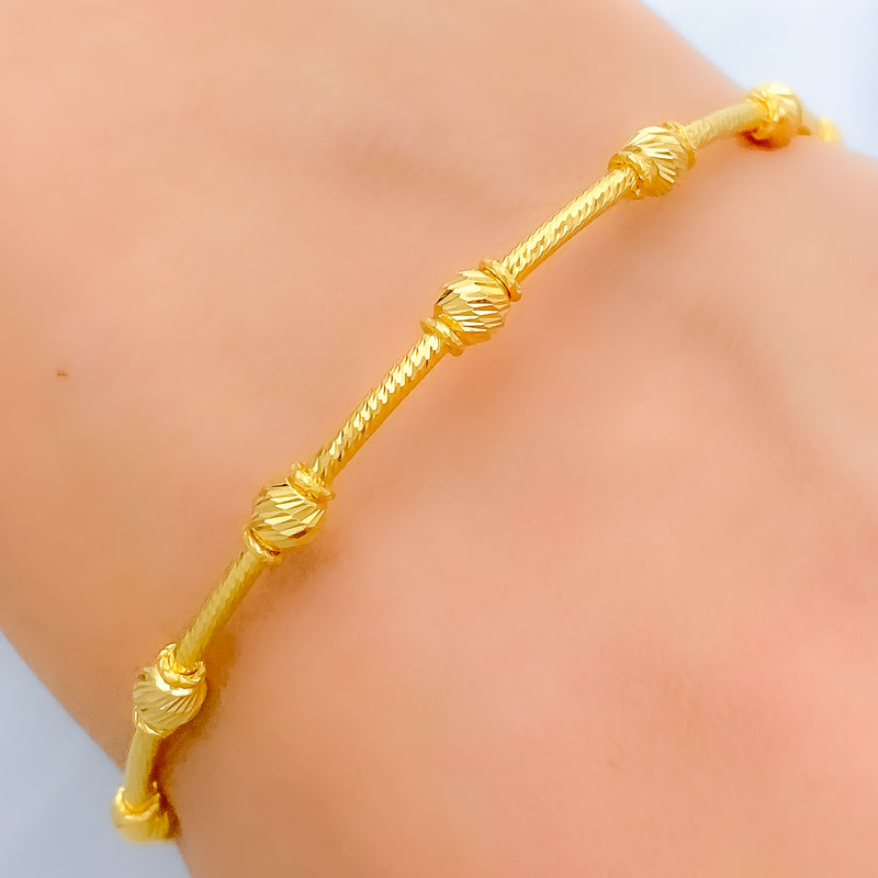 Modern Sleek 22k Gold Bangle Bracelet