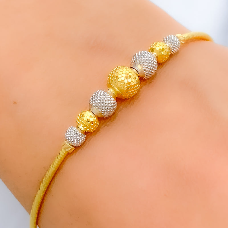 Sparkling Dotted Sphere Bangle Bracelet