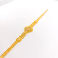 Stylish Leaf 22k Gold Bracelet