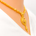 22k-gold-Reflective Dome Floral Necklace Set