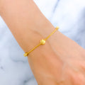 Radiant High Finish Bead 22k Gold Bracelet