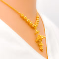 22k-gold-Unique Flower Chandelier Necklace Set