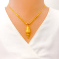 22k-gold-Distinct Bell Shaped Chandelier Necklace Set