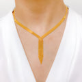 Stylized Multi Tassel Necklace Set