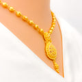 22k-gold-Trendy Dotted Drop Necklace Set