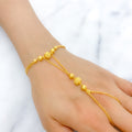 Sleek Alternating 22k Gold Bead Pachangala