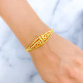 Posh Sparkling 22k Gold Bangle Bracelet