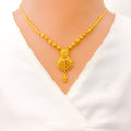 22k-gold-Sophisticated Feather Accented Necklace Set