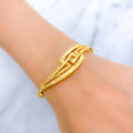 Modern Omega 22k Gold Bangle Bracelet