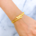 Versatile Contemporary 22k Gold Bangle Bracelet