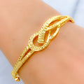 Classy Curved 22k Gold Bangle Bracelet