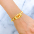 Reflective Wave 22k Gold Bangle Bracelet