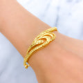 Reflective Wave 22k Gold Bangle Bracelet