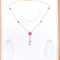 Trendy CZ Star 22k Gold Necklace