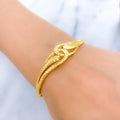 Dressy Twin Loop 22k Gold Bangle Bracelet