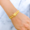 Contemporary Tapered 22k Gold Bangle Bracelet