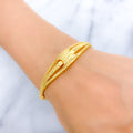 Contemporary Tapered 22k Gold Bangle Bracelet