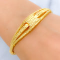 Contemporary Tapered 22k Gold Bangle Bracelet