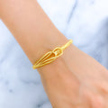 Unique Layered Leaf 22k Gold Bangle Bracelet