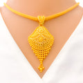 22k-gold-Gorgeous Beaded Necklace Set W/ Detachable Pendant