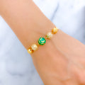 Trendy Unique Enamel 22k Gold Bangle Bracelet