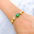 Trendy Unique Enamel 22k Gold Bangle Bracelet