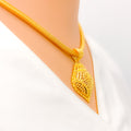 22k-gold-Versatile Upscale Floral Necklace Set 