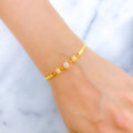 Chic Polka Dot 22k Gold Bangle Bracelet