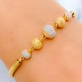 Dressy Round Bead 22k Gold Bangle Bracelet