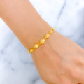 Trendy Engraved 22k Gold Orb Bracelet