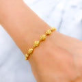 Trendy Engraved 22k Gold Orb Bracelet