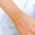 Alternating Sand Finish 22k Gold Bracelet