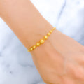 Delightful Textured 22k Gold Stripe Bracelet
