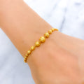 Delightful Textured 22k Gold Stripe Bracelet