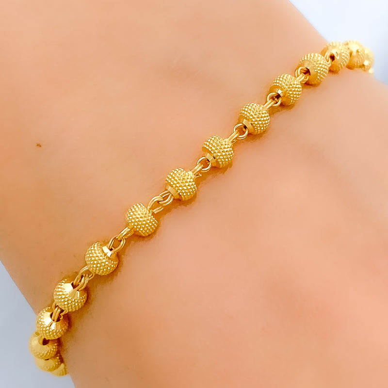 Fashionable Modest 22k Gold Orb Bracelet