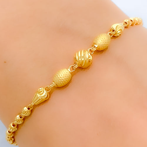 Stunning Dotted 22k Gold Orb Bracelet