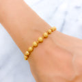 Evergreen Matte 22k Gold Bead Bracelet