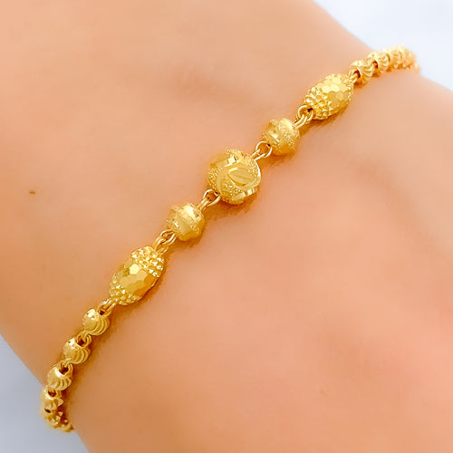 Distinct 22k Gold Orb Bracelet