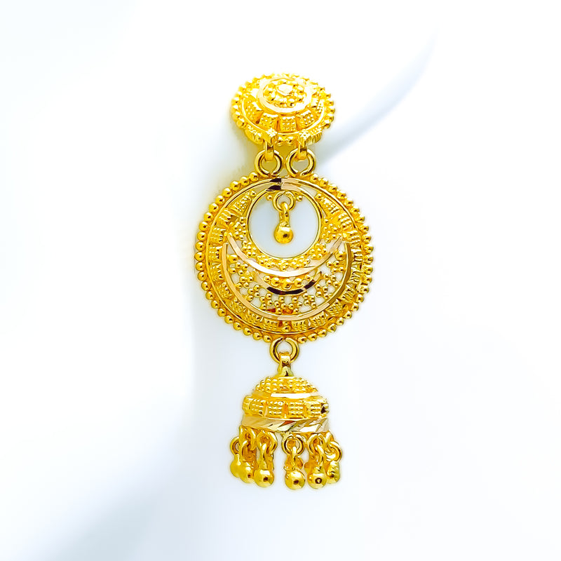 22k-gold-reflective-netted-chandelier-hanging-earrings
